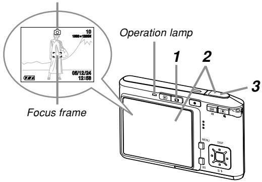 10 16:00=12000 08/12/24 12:50 Focus frame Operation lamp 1 2 3