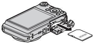 CASIO EXILIM EX-FC100 - To replace the memory card - 1