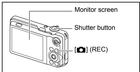 CASIO EXILIM EX-FC100 - Press [☐] (REC) to turn on the camera. - 2