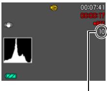 CASIO EXILIM EX-FC100 - While a movie is being recorded, press the shutter button. - 1