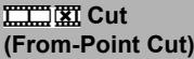 CASIO EXILIM EX-FC100 - Press [▼] to display the editing menu and specify one or two cut points. - 3