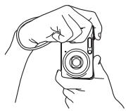 CASIO EXILIM EX-FC100 - Holding the Camera Correctly - 2