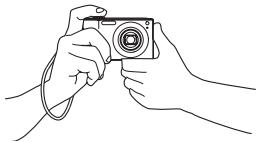 CASIO EXILIM EX-Z100 - Holding the Camera Correctly - 1