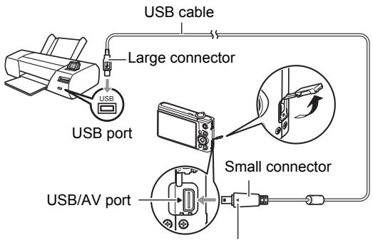 CASIO EXILIM EX-Z100 - ■ Connecting the Camera to a Printer - 1