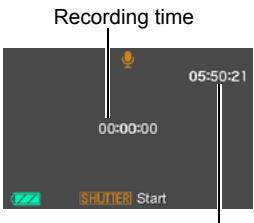 CASIO EXILIM EX-Z100 - Press the shutter button again to stop audio recording. - 1