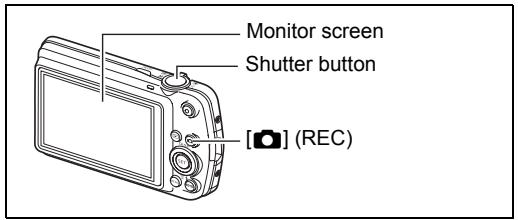 CASIO EXILIM EX-Z2 - Press [☐] (REC) to turn on the camera. - 2