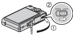 CASIO EXILIM EX-Z200 - Close the battery cover. - 1