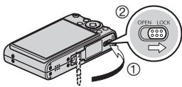 CASIO EXILIM EX-Z200 - Close the battery cover. - 1