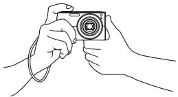 CASIO EXILIM EX-Z200 - Holding the Camera Correctly - 1