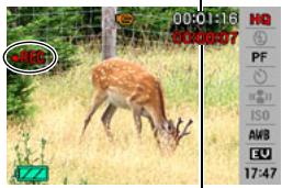 CASIO EXILIM EX-Z22 - Press the shutter button again to stop recording. - 1