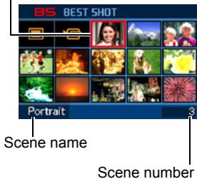 CASIO EXILIM EX-Z22 - Use [], [], [], and [] to move the boundary to the scene you want to select. - 1
