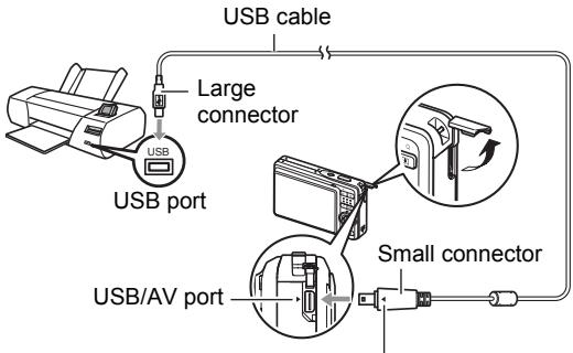CASIO EXILIM EX-Z22 - Connecting the Camera to a Printer - 1