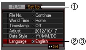 CASIO EXILIM EX-Z2200 - ■ Specify the display language you want. - 1
