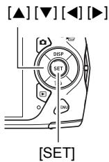 CASIO EXILIM EX-Z2200 - In the REC mode, press [SET]. - 1