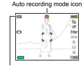 CASIO EXILIM EX-Z2200 - Use [AUTO] to select Auto recording mode. - 1