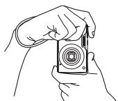 CASIO EXILIM EX-Z2200 - Holding the Camera Correctly - 2