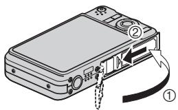 CASIO EXILIM EX-Z25 - Close the battery cover. - 1