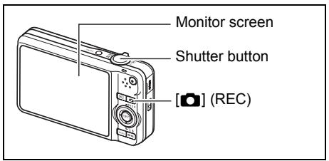 CASIO EXILIM EX-Z25 - Press [O] (REC) to turn on the camera. - 2