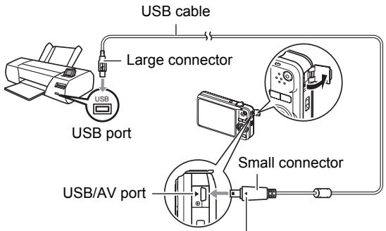 CASIO EXILIM EX-Z25 - Connecting the Camera to a Printer - 1