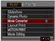 CASIO EXILIM EX-Z280 - Step 4: Convert a Dynamic Photo to a Movie (Movie Converter). - 2