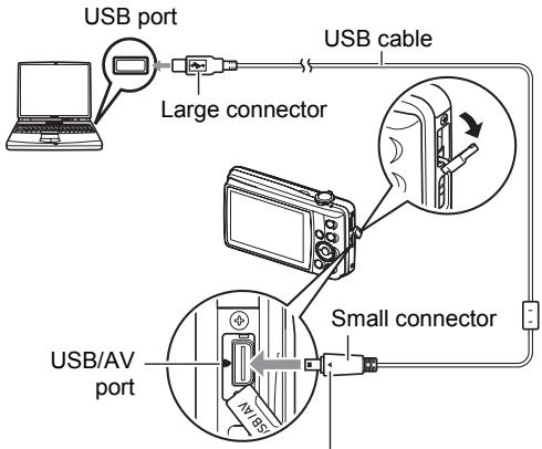 CASIO EXILIM EX-Z280 - Turn off the camera and then use the USB cable that comes with the camera to connect it to your computer. - 1