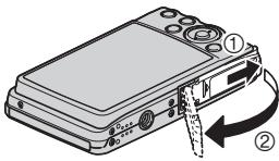 CASIO EXILIM EX-Z280 - Open the battery cover. - 1