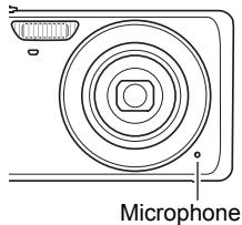 CASIO EXILIM EX-Z280 - Press the shutter button again to stop audio recording. - 1