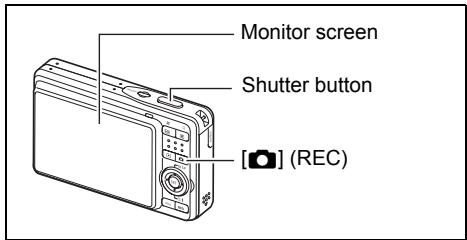 CASIO EXILIM EX-Z29 - Press [O] (REC) to turn on the camera. - 2