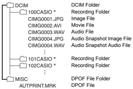 CASIO EXILIM EX-Z29 - Memory Folder Structure - 1