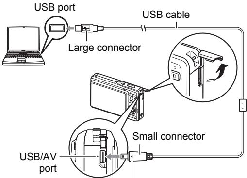 CASIO EXILIM EX-Z29 - Turn off the camera and then use the USB cable that comes with the camera to connect it to your computer. - 1