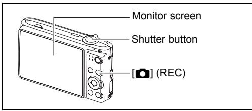 CASIO EXILIM EX-Z300 - Press [☐] (REC) to turn on the camera. - 2