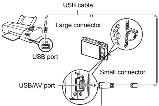 CASIO EXILIM EX-Z300 - ■ Connecting the Camera to a Printer - 1