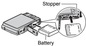 CASIO EXILIM EX-Z300 - Load the battery. - 1