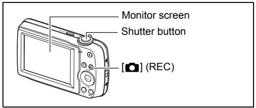 CASIO EXILIM EX-Z33 - Press [☐] (REC) to turn on the camera. - 2