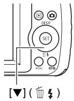 CASIO EXILIM EX-Z33 - In the REC mode, press [▼] (☐) to select the flash setting you want. - 1