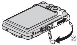 CASIO EXILIM EX-Z330 - Open the battery cover. - 1