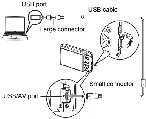CASIO EXILIM EX-Z400 - Turn off the camera and then use the USB cable that comes with the camera to connect it to your Macintosh. - 1