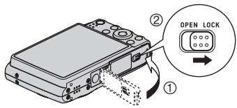 CASIO EXILIM EX-Z400 - Close the battery cover. - 1
