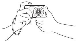 CASIO EXILIM EX-Z400 - Holding the Camera Correctly - 1