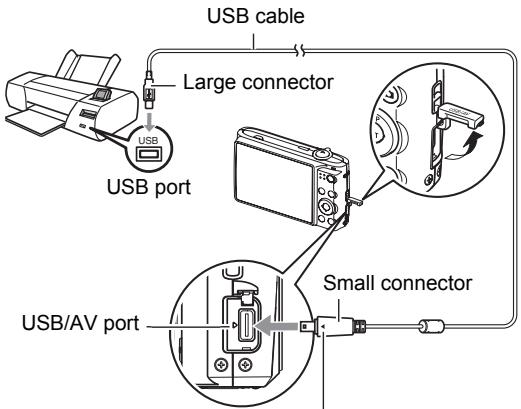 CASIO EXILIM EX-Z400 - Connecting the Camera to a Printer - 1