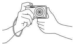 CASIO EXILIM EX-Z550 - Holding the Camera Correctly - 1