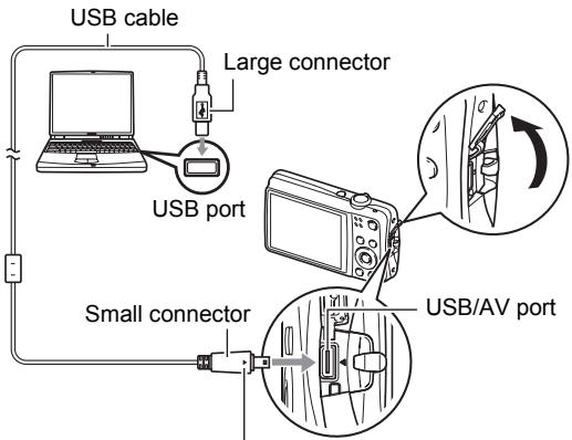 CASIO EXILIM EX-Z550 - To connect the camera to your computer and save files - 1