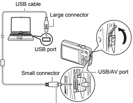 CASIO EXILIM EX-Z550 - To connect the camera to your computer and save files - 1