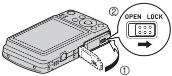 CASIO EXILIM EX-Z550 - Close the battery cover. - 1
