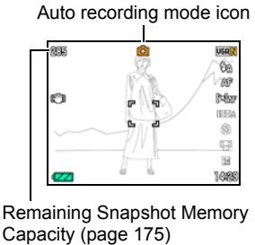 CASIO EXILIM EX-Z550 - Use [<] or [>] to select Auto recording mode. - 1