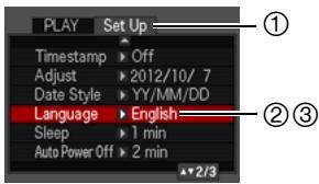CASIO EXILIM EX-Z550 - ■ Specify the display language you want. - 1