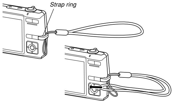 CASIO EXILIM EX-Z600 - Attaching the Strap - 1