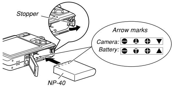 CASIO EXILIM EX-Z600 - Loading the Rechargeable Battery - 2