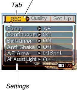 CASIO EXILIM EX-Z600 - Using the On-screen Menus - 4