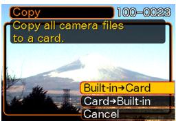 CASIO EXILIM EX-Z600 - To copy all the files in built-in memory to a memory card - 1